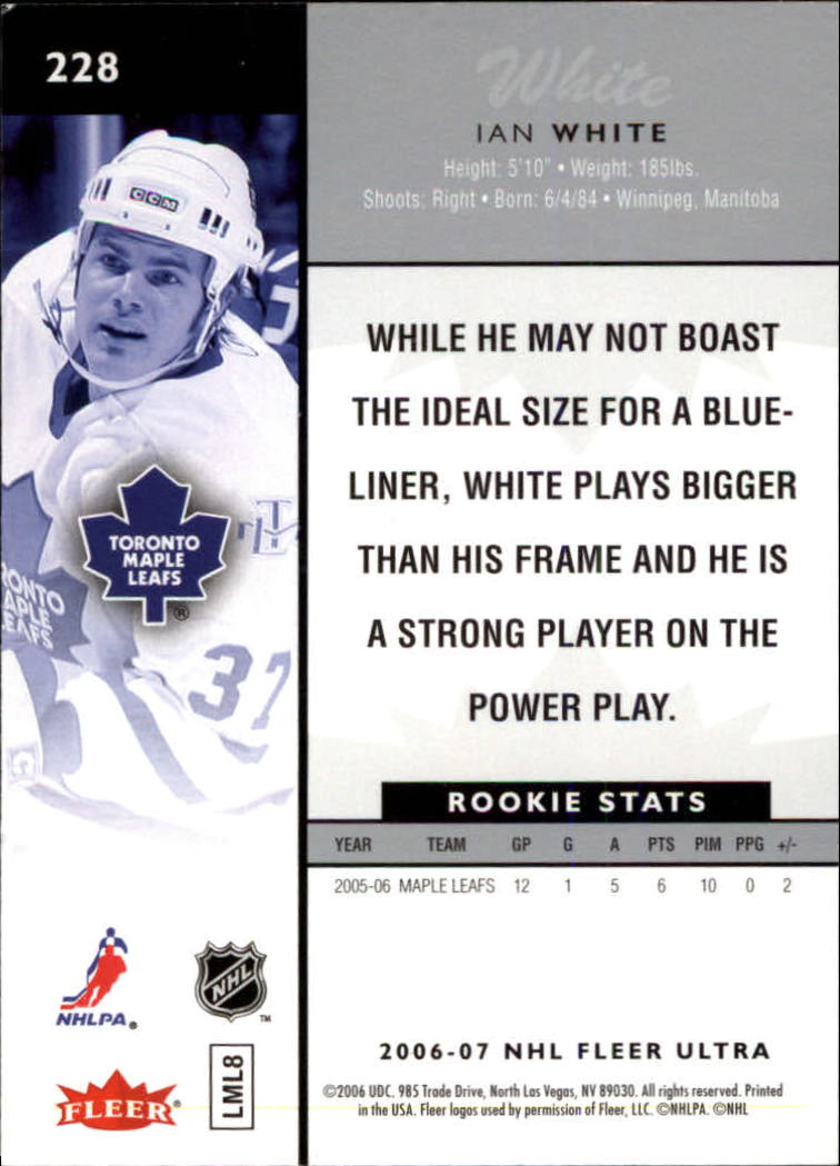 2006-07 Ultra Hockey Card Pick (Base) 101-251 - Picture 256 of 290