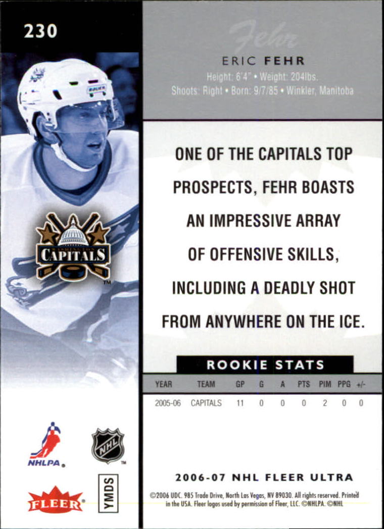 2006-07 Ultra Hockey Card Pick (Base) 101-251 - Picture 260 of 290