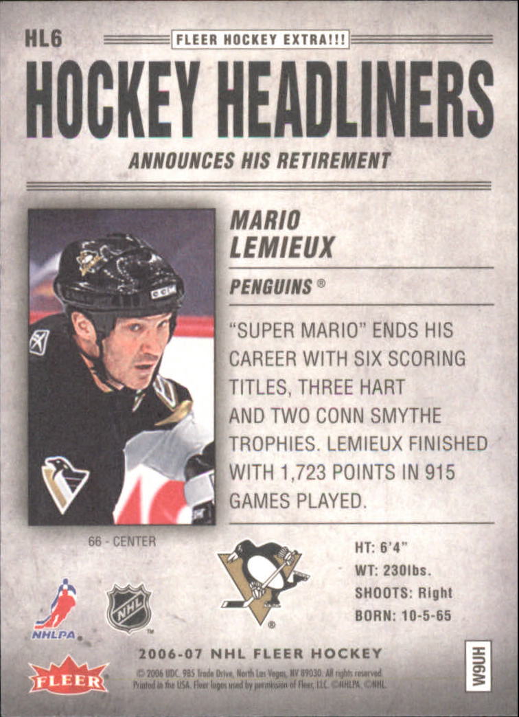 2006-07 Fleer Hockey Card Pick (Inserts)