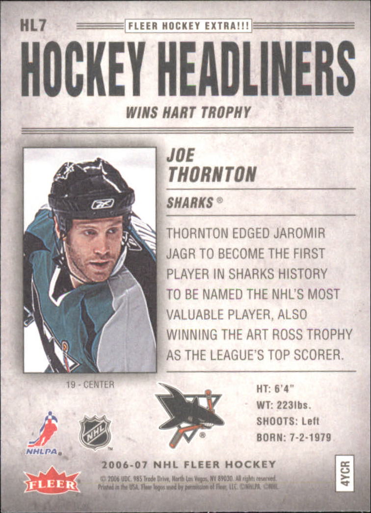 2006-07 Fleer Hockey Card Pick (Inserts)