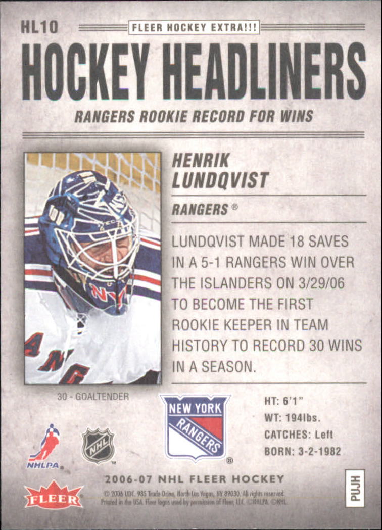 2006-07 Fleer Hockey Card Pick (Inserts)