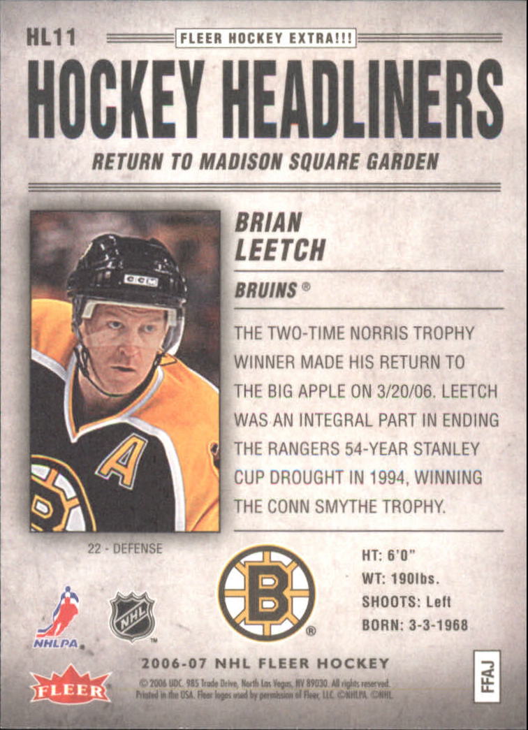 2006-07 Fleer Hockey Card Pick (Inserts)