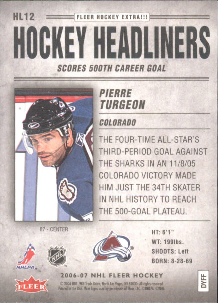 2006-07 Fleer Hockey Card Pick (Inserts)