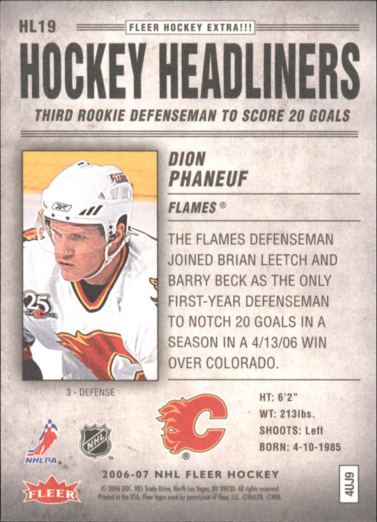 2006-07 Fleer Hockey Card Pick (Inserts)