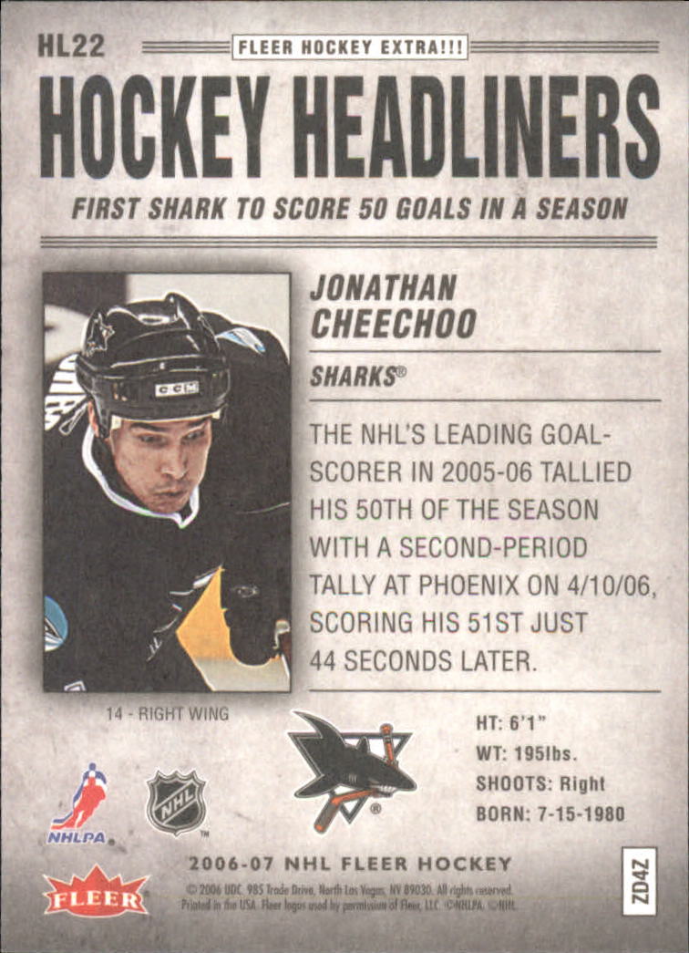 2006-07 Fleer Hockey Card Pick (Inserts)