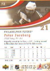2006-07 Upper Deck Power Play #72 Peter Forsberg back image