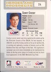 2006-07 ITG Heroes and Prospects #24 Sidney Crosby back image