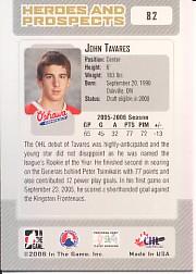 2006-07 ITG Heroes and Prospects #82 John Tavares back image