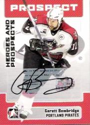2006-07 ITG Heroes and Prospects Autographs #AGB Garett Bembridge