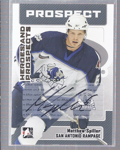 2006-07 ITG Heroes and Prospects Autographs #AMSP Matthew Spiller