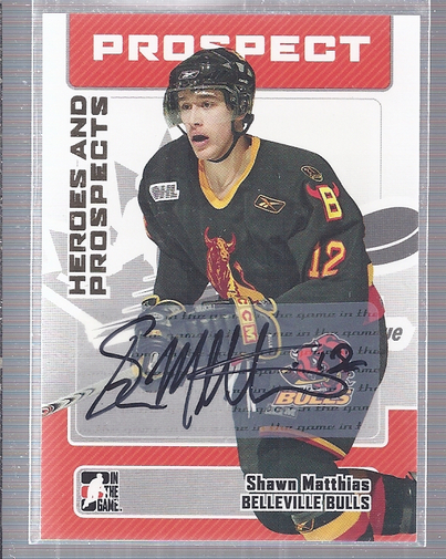 2006-07 ITG Heroes and Prospects Autographs #ASM Shawn Matthais