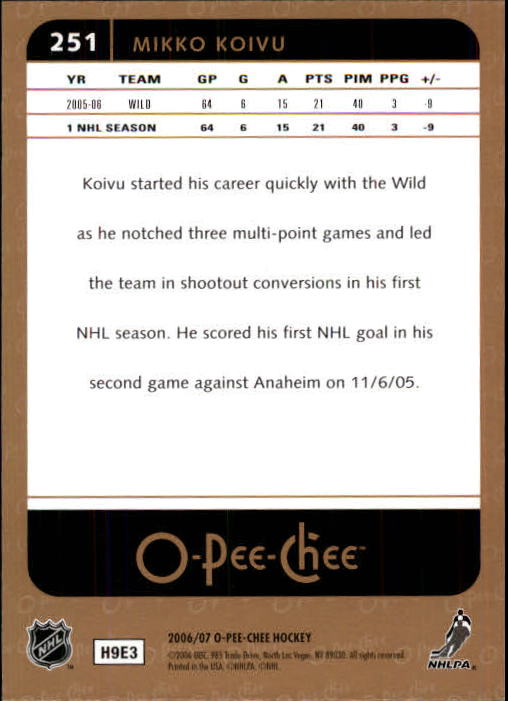B1590- 2006-07 O Pee Chee Hockey Karte #S 251-500 -du Pick- 15 + Gratis US - Bild 3 von 473