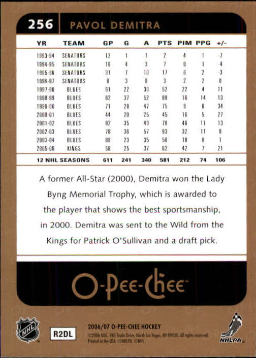 B1590- 2006-07 O Pee Chee Hockey Karte #S 251-500 -du Pick- 15 + Gratis US - Bild 11 von 473