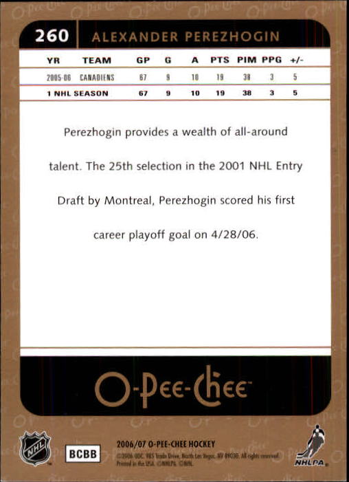 B1590- 2006-07 O Pee Chee Hockey Karte #S 251-500 -du Pick- 15 + Gratis US - Bild 19 von 473