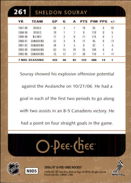 B1590- 2006-07 O Pee Chee Hockey Karte #S 251-500 -du Pick- 15 + Gratis US - Bild 21 von 473