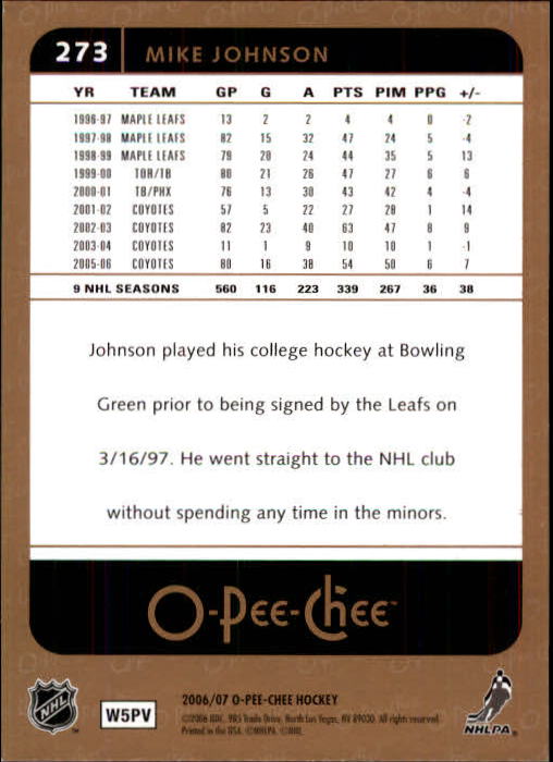 B1590- 2006-07 O Pee Chee Hockey Karte #S 251-500 -du Pick- 15 + Gratis US - Bild 45 von 473