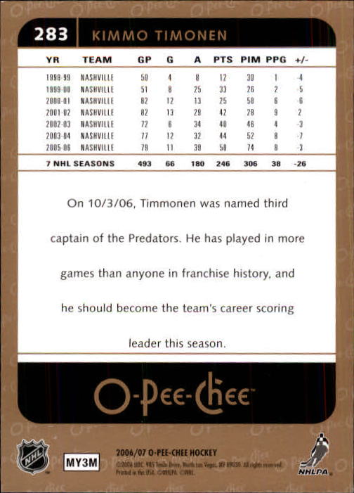 B1590- 2006-07 O Pee Chee Hockey Karte #S 251-500 -du Pick- 15 + Gratis US - Bild 65 von 473