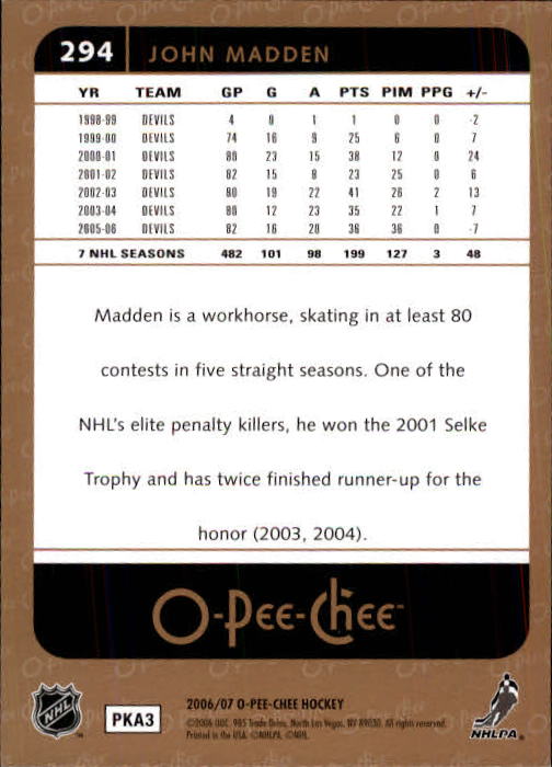 B1590- 2006-07 O Pee Chee Hockey Karte #S 251-500 -du Pick- 15 + Gratis US - Bild 85 von 473