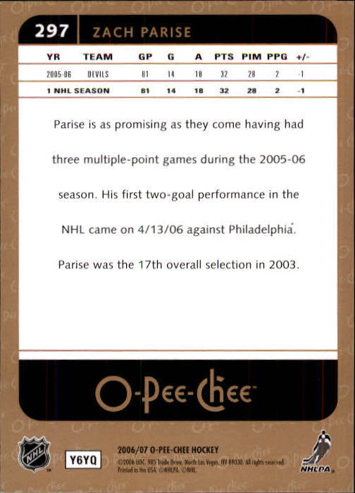 B1590- 2006-07 O Pee Chee Hockey Karte #S 251-500 -du Pick- 15 + Gratis US - Bild 91 von 473