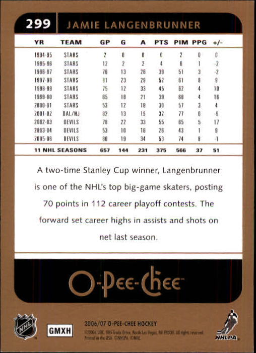 B1590- 2006-07 O Pee Chee Hockey Karte #S 251-500 -du Pick- 15 + Gratis US - Bild 95 von 473