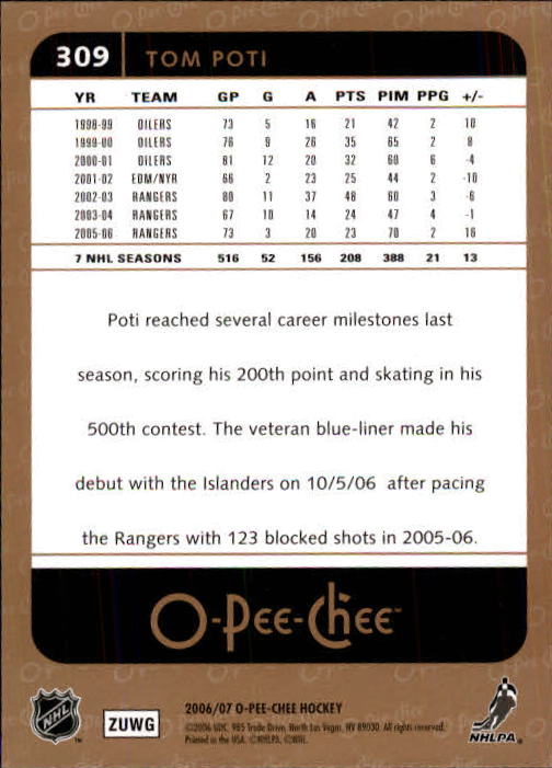 B1590- 2006-07 O Pee Chee Hockey Karte #S 251-500 -du Pick- 15 + Gratis US - Bild 115 von 473