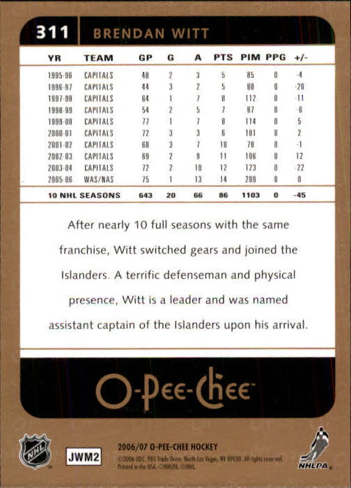 B1590- 2006-07 O Pee Chee Hockey Karte #S 251-500 -du Pick- 15 + Gratis US - Bild 119 von 473