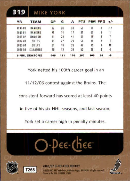 B1590- 2006-07 O Pee Chee Hockey Karte #S 251-500 -du Pick- 15 + Gratis US - Bild 135 von 473