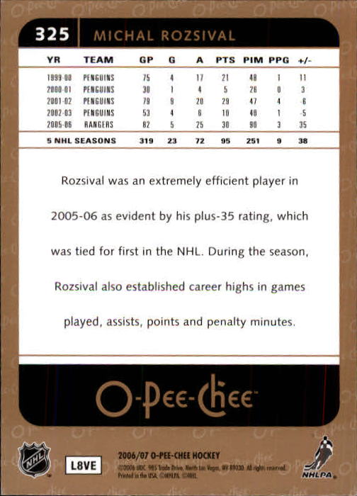 B1590- 2006-07 O Pee Chee Hockey Karte #S 251-500 -du Pick- 15 + Gratis US - Bild 145 von 473