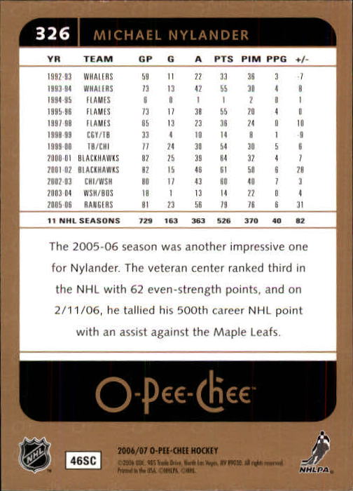 B1590- 2006-07 O Pee Chee Hockey Karte #S 251-500 -du Pick- 15 + Gratis US - Bild 147 von 473