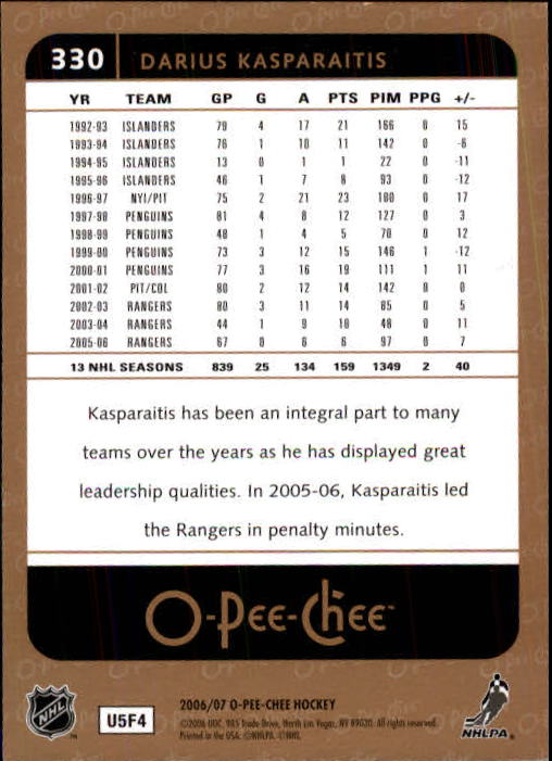 B1590- 2006-07 O Pee Chee Hockey Karte #S 251-500 -du Pick- 15 + Gratis US - Bild 155 von 473