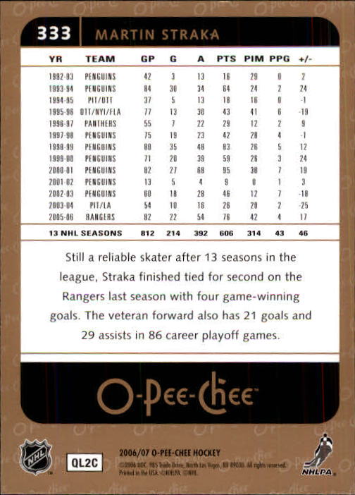B1590- 2006-07 O Pee Chee Hockey Karte #S 251-500 -du Pick- 15 + Gratis US - Bild 161 von 473
