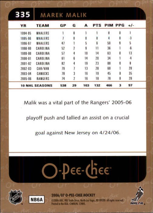 B1590- 2006-07 O Pee Chee Hockey Karte #S 251-500 -du Pick- 15 + Gratis US - Bild 165 von 473