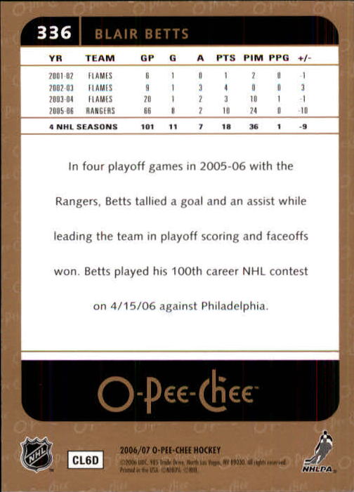 B1590- 2006-07 O Pee Chee Hockey Karte #S 251-500 -du Pick- 15 + Gratis US - Bild 167 von 473