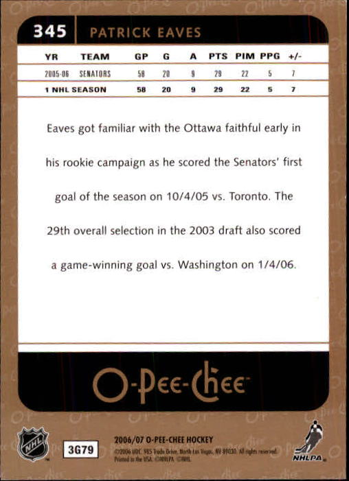 B1590- 2006-07 O Pee Chee Hockey Karte #S 251-500 -du Pick- 15 + Gratis US - Bild 183 von 473