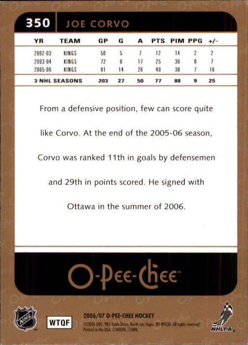 B1590- 2006-07 O Pee Chee Hockey Karte #S 251-500 -du Pick- 15 + Gratis US - Bild 193 von 473