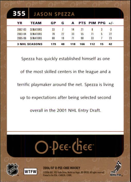 B1590- 2006-07 O Pee Chee Hockey Karte #S 251-500 -du Pick- 15 + Gratis US - Bild 203 von 473