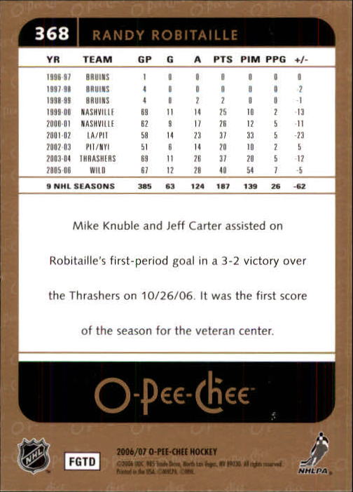 B1590- 2006-07 O Pee Chee Hockey Karte #S 251-500 -du Pick- 15 + Gratis US - Bild 227 von 473