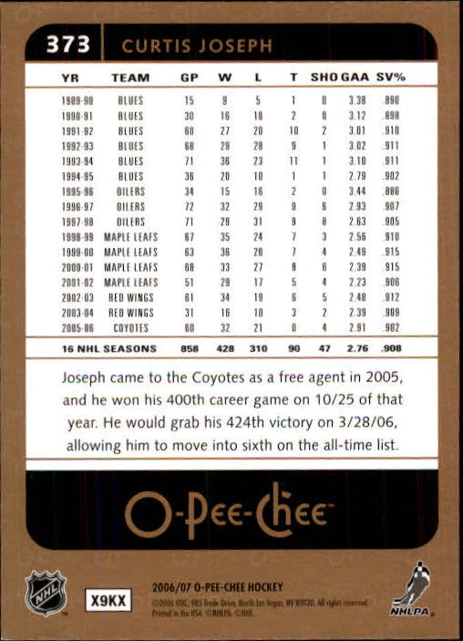 B1590- 2006-07 O Pee Chee Hockey Karte #S 251-500 -du Pick- 15 + Gratis US - Bild 233 von 473