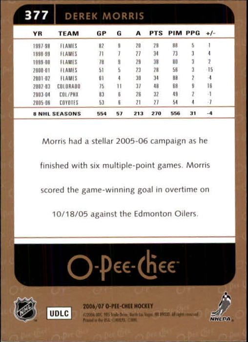 B1590- 2006-07 O Pee Chee Hockey Karte #S 251-500 -du Pick- 15 + Gratis US - Bild 241 von 473