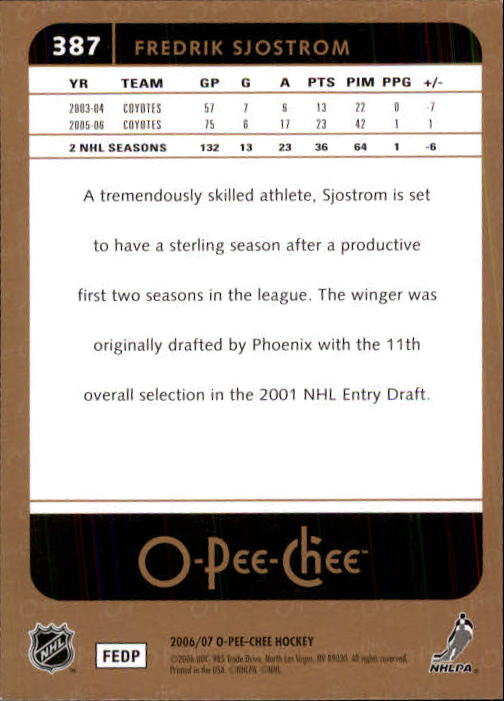 B1590- 2006-07 O Pee Chee Hockey Karte #S 251-500 -du Pick- 15 + Gratis US - Bild 257 von 473