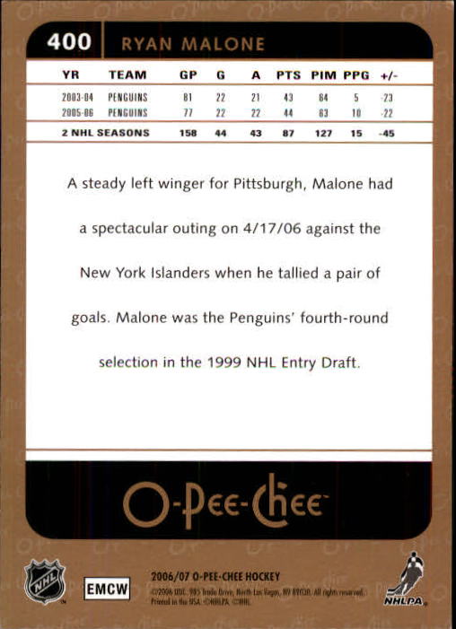 B1590- 2006-07 O Pee Chee Hockey Karte #S 251-500 -du Pick- 15 + Gratis US - Bild 281 von 473
