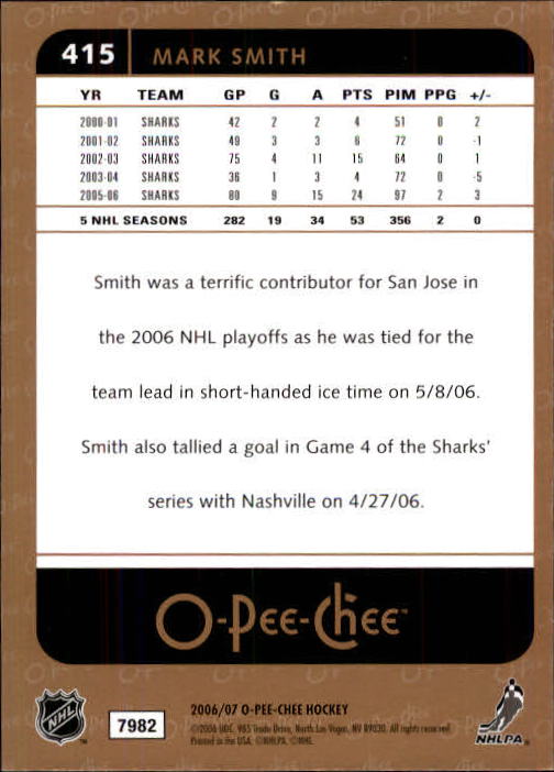 B1590- 2006-07 O Pee Chee Hockey Karte #S 251-500 -du Pick- 15 + Gratis US - Bild 307 von 473