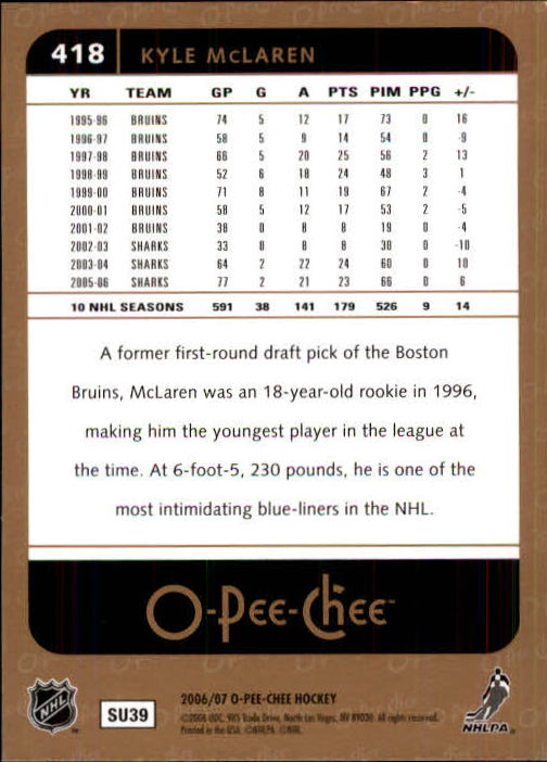 B1590- 2006-07 O Pee Chee Hockey Karte #S 251-500 -du Pick- 15 + Gratis US - Bild 313 von 473