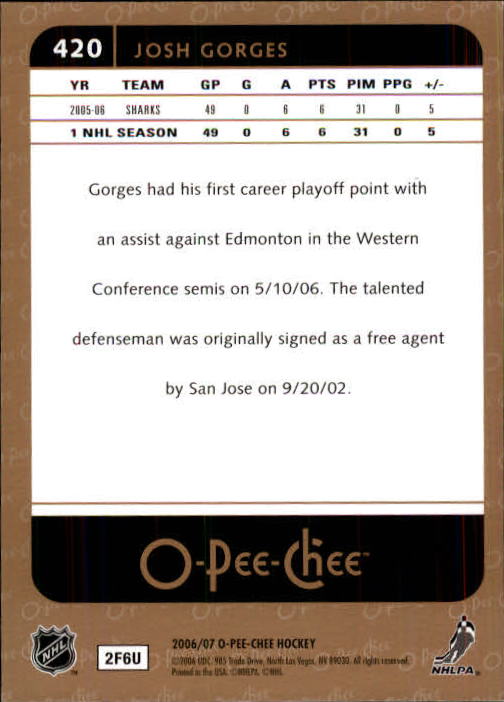 B1590- 2006-07 O Pee Chee Hockey Karte #S 251-500 -du Pick- 15 + Gratis US - Bild 317 von 473