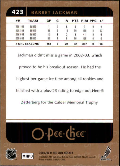 B1590- 2006-07 O Pee Chee Hockey Karte #S 251-500 -du Pick- 15 + Gratis US - Bild 323 von 473