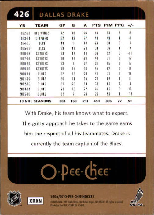 B1590- 2006-07 O Pee Chee Hockey Karte #S 251-500 -du Pick- 15 + Gratis US - Bild 329 von 473