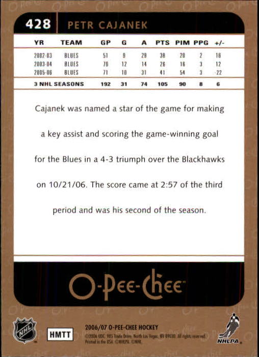 B1590- 2006-07 O Pee Chee Hockey Karte #S 251-500 -du Pick- 15 + Gratis US - Bild 333 von 473
