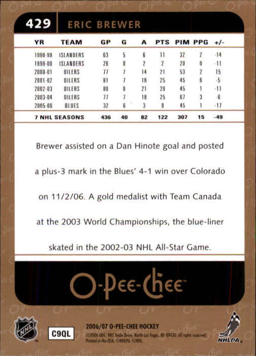 B1590- 2006-07 O Pee Chee Hockey Karte #S 251-500 -du Pick- 15 + Gratis US - Bild 335 von 473