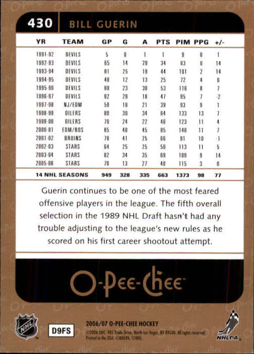 B1590- 2006-07 O Pee Chee Hockey Karte #S 251-500 -du Pick- 15 + Gratis US - Bild 337 von 473