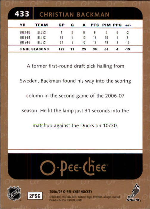 B1590- 2006-07 O Pee Chee Hockey Karte #S 251-500 -du Pick- 15 + Gratis US - Bild 343 von 473